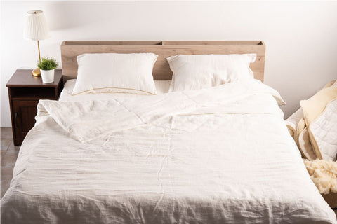 Спален комплект от лен Linen White